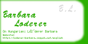 barbara loderer business card